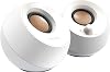 Creative Pebble 2.0 USB-Powered Desktop Speakers with Far-Field Drivers and Passive Radiators for PCs and Laptops White