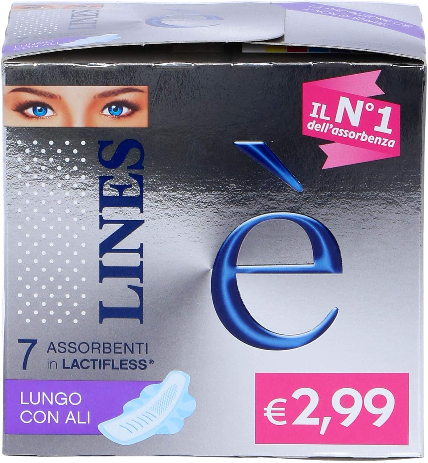 Lines è lungo con ali 12x 7 st. saugfähig in Lactifless lang mit Flügeln + italian Gourmet polpa 400g