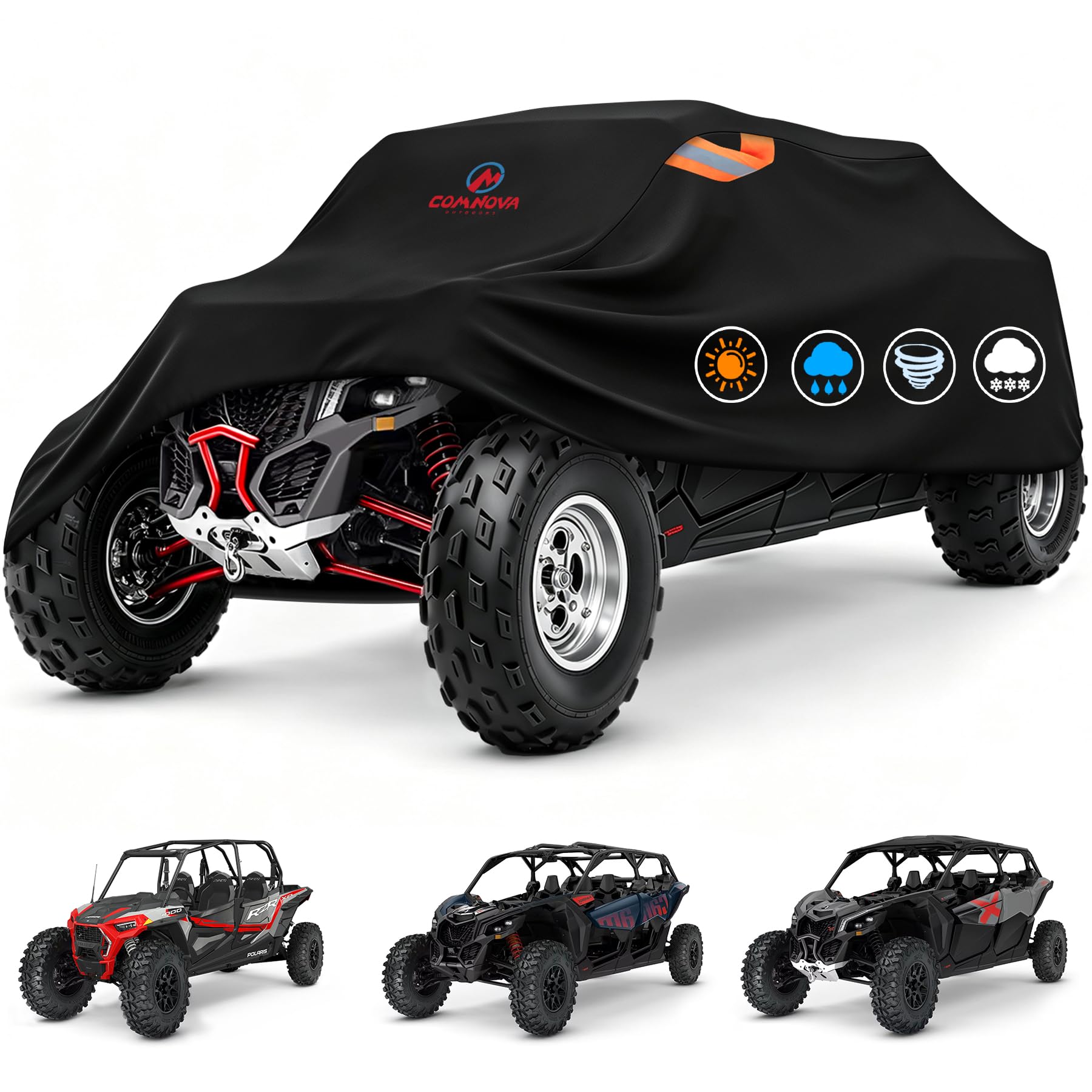 Comnova UTV Cover 4-6 Seater - Side by Side Cover - 160 x 66 x 76 Inch