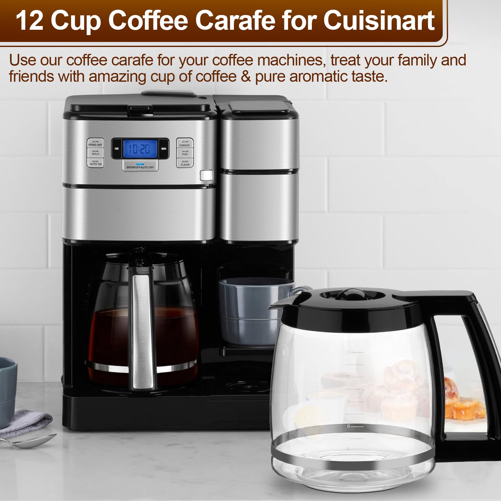 Amazon | 12カップ ガラスカラフェ交換用 Cuisinartコーヒーメーカー