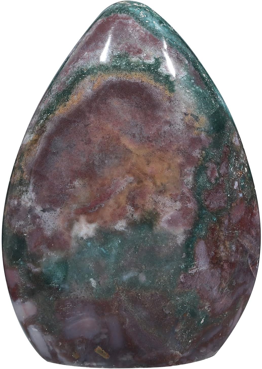 Nupuyai 1136g-1365g Natural Ocean Jasper Stone for Home Decor, Irregular Self-Standing Stone Specimen Polished Statue for Prayer, Meditaion