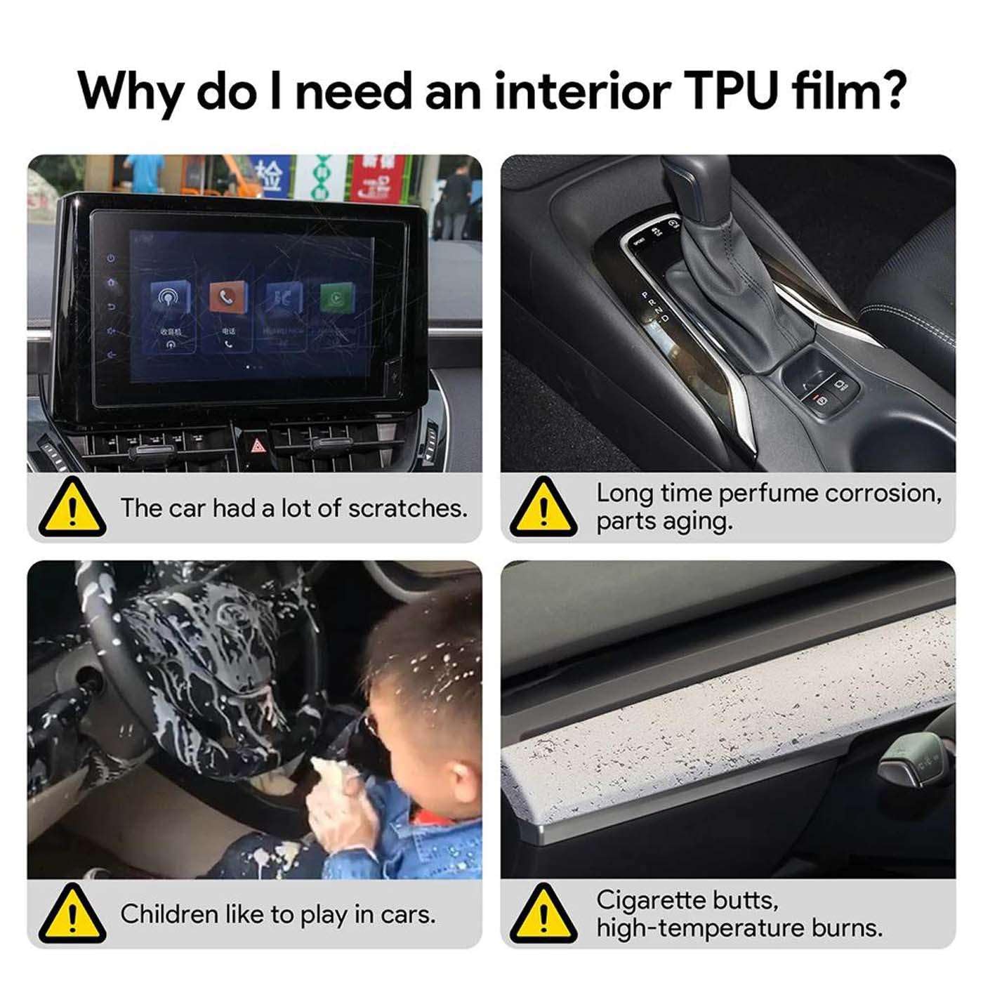 Pellicola Protettiva Trasparente in TPU per Interni Auto, per Console e carrozzeria, Compatibile con Zeekr 009 2021-2023.