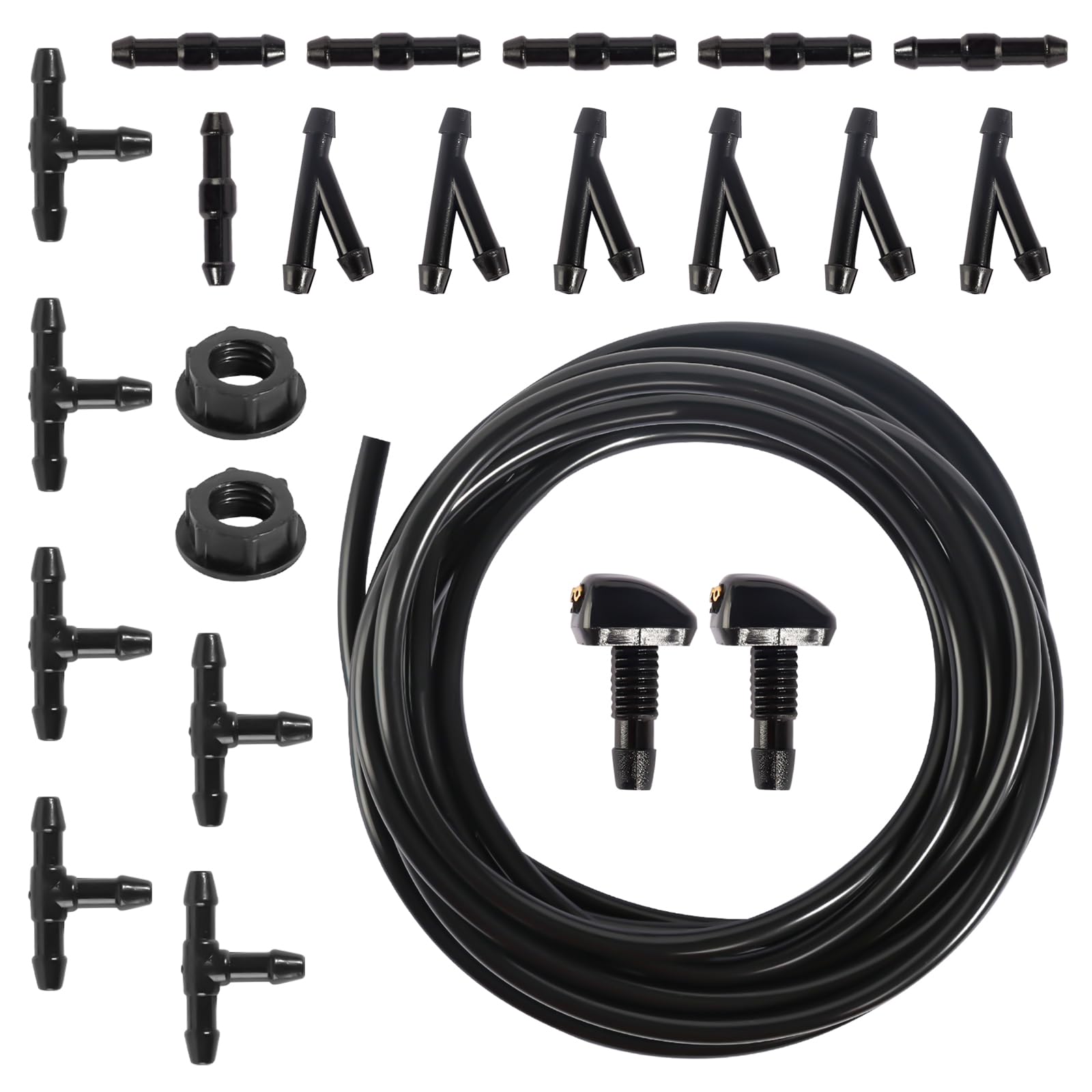 5m Scheibenwaschanlage Schlauch Set - Mit 45 Verbindern Für Auto & Garten