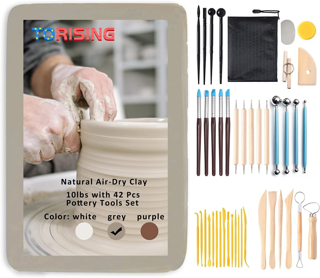 TORISING Baking Clay, Low Fire Pottery Clay, Air Dry Clay