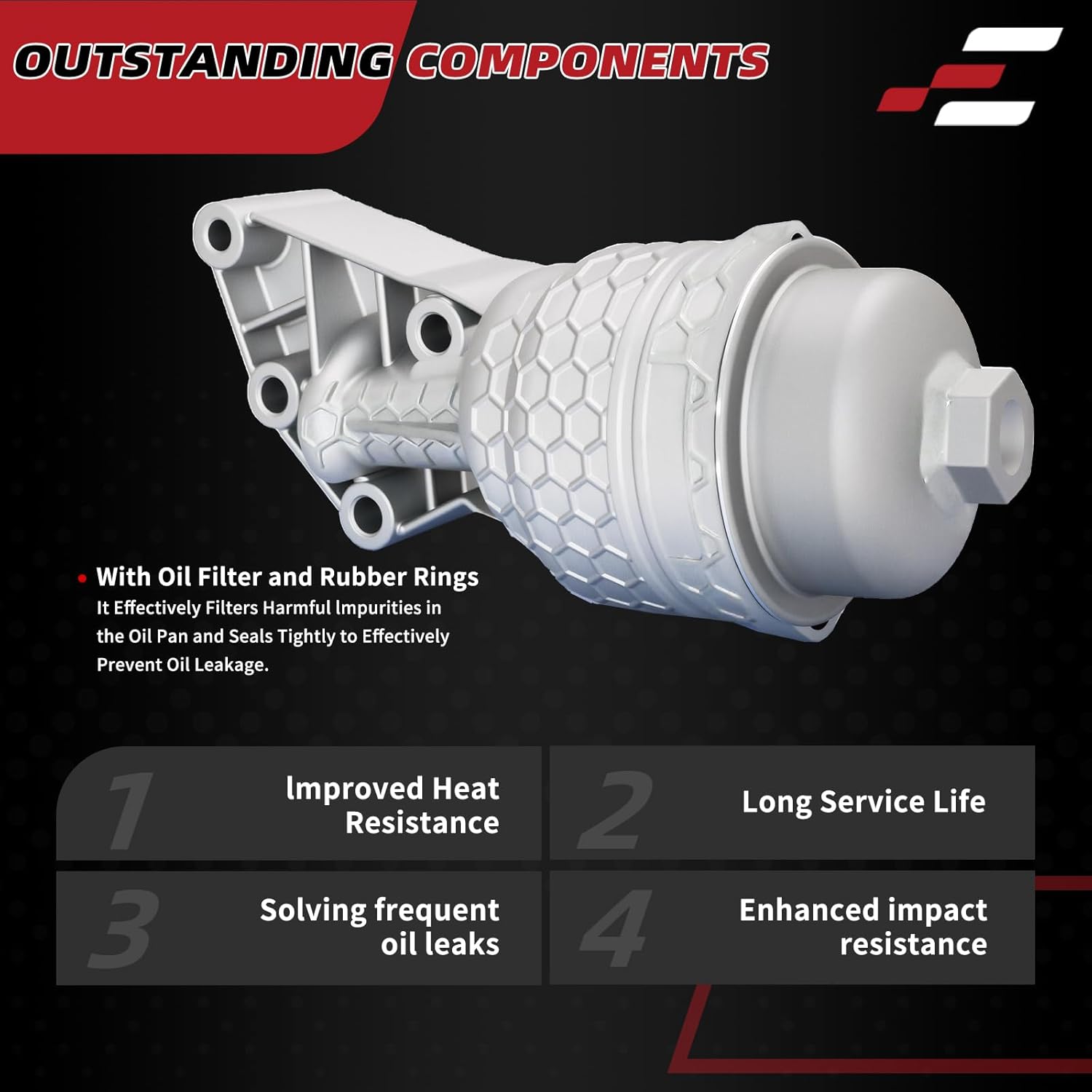 26300-3LAA0 Oil Filter Housing Kit, Compatible with Hyundai Genesis G80 (17-20) Palisade (20-24) for Kia Telluride (20-24) Sorento/Cadenza/Sedona (17-21) 3.3L/3.8L V6