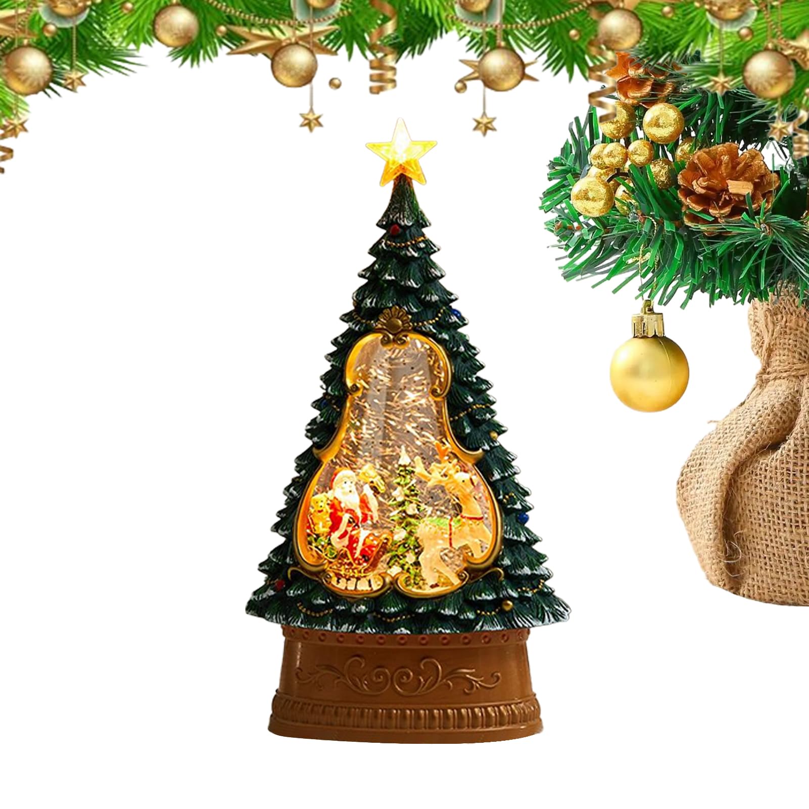 Palla di neve per Natale Timer di 6 ore a forma di albero