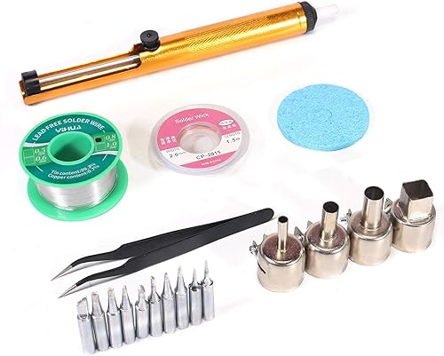 Miniatura 8 de YIHUA Paquete de estación de fuente de alimentación y retrabajo de soldadura profesional 853D 3A USB con alfombrilla de reparación electrónica M180