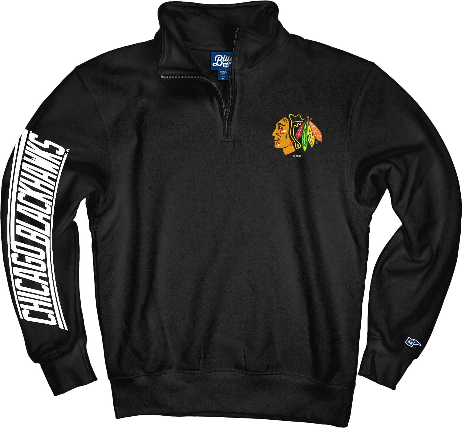 Blue 84 NHL unisex-adult Nhl Officially Licensed Quarter Zip Sweatshirt Team Color