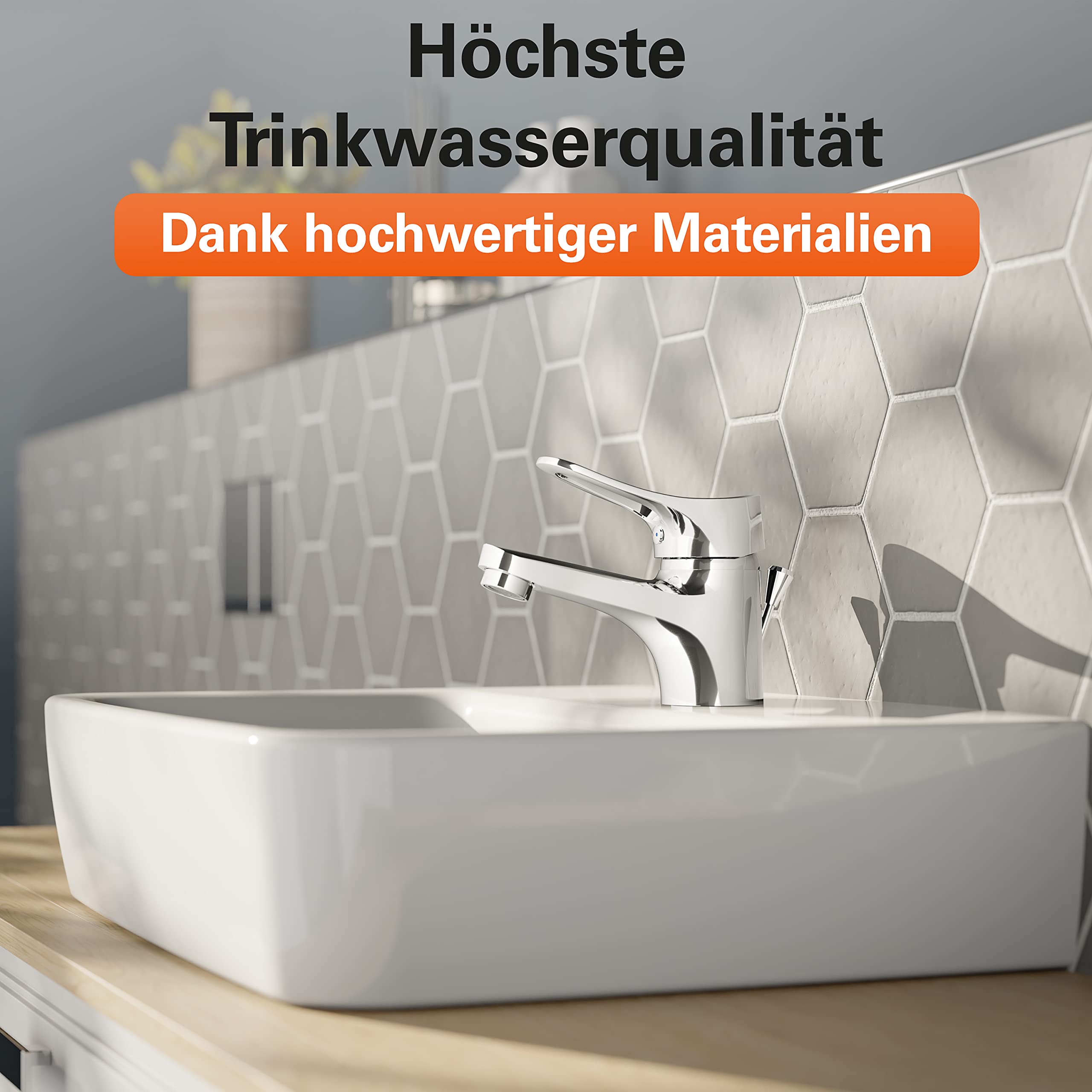 EISL NI075VECR VERONA Wasserhahn Bad, Mischbatterie für Waschbecken, Einhebelmischer Badezimmer, Waschtischarmatur mit Zugstange und Ablaufgarnitur, Waschbeckenarmatur, Chrom