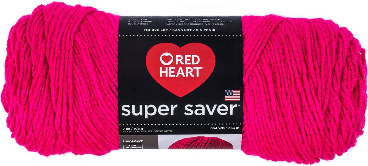 Red Heart Super Saver Yarn, Solid-Grenadine