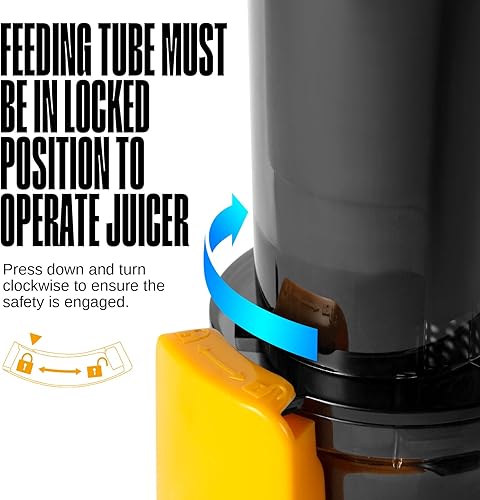 Miniatura 3 de Ventray Ginnie - Mini exprimidor de prensa en frío, pequeño exprimidor lento para verduras y frutas, alto rendimiento de jugo, fácil de limpiar,