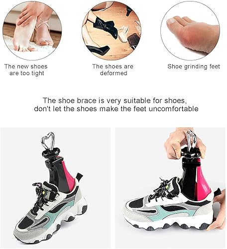 Miniatura 9 de Pimigiob Camillas de zapatos Par de ampliadores de zapatos ajustables de 4 vías para estirar longitud ancho altura para pies anchos expansor de