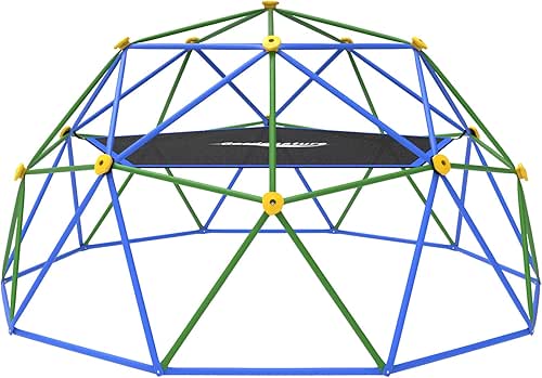 Gardenature 10FT Climbing Dome with Hammock, Outdoor Jungle Gym for
