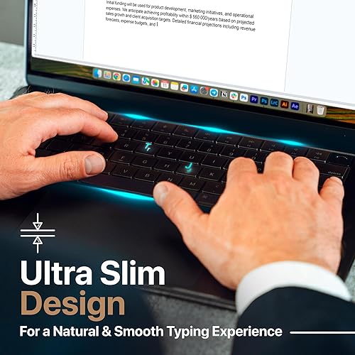 Miniatura 4 de Kuzy Funda de teclado para MacBook Pro 14 pulgadas 16 M3 2023 2022 M2 M1 A2779 A2442 A2780 A2485 - Funda de teclado para MacBook Air de 15 pulgadas