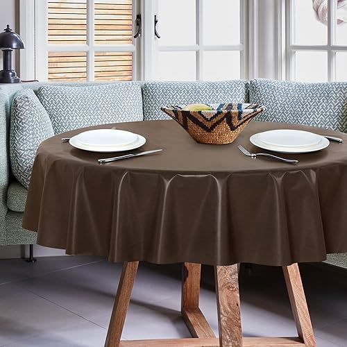 Miniatura 208 de sancua - Mantel rectangular de PVC 100 % impermeable, 54 x 54 pulgadas, vinilo a prueba de aceite, derrames, fácil de limpiar con un paño, para