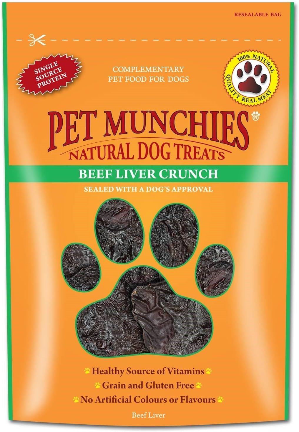 Pet Munchies Beef Liver Crunch - Grain 90G