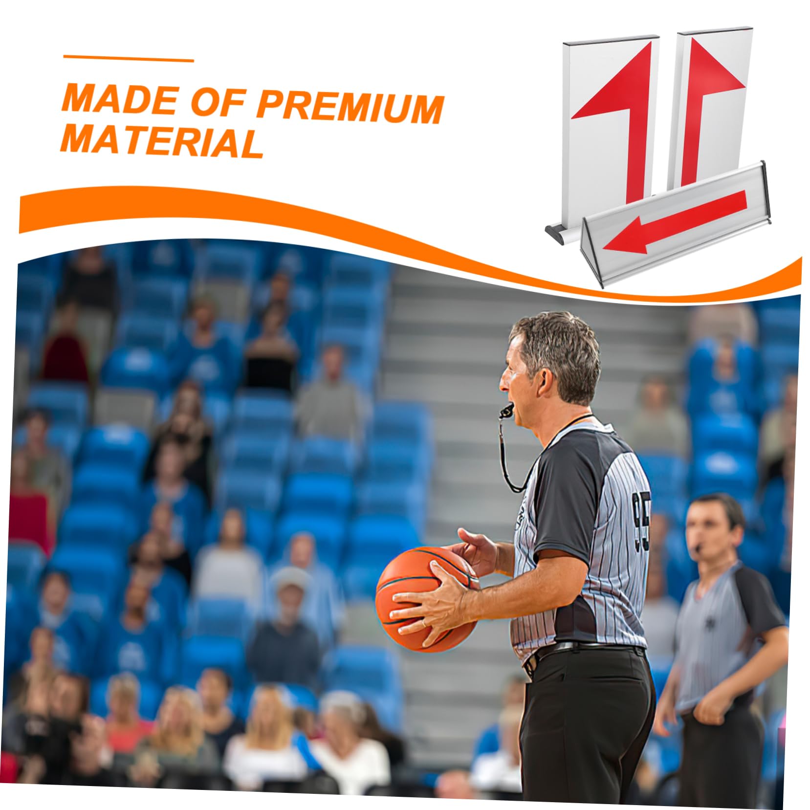GANAZONO Convertidor de Aluminio de Baloncesto Saque de Aleación Flecha Indicador para Competición Deportiva en Partidos