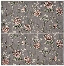 3D Wallpaper PE Foam self Adhesive Grey Rose Design Wall Stickers/DIY Wallpaper for Home Hotel Living Room Bedroom Cafe Deco (70 x 70 cm, Grey Rose Design)