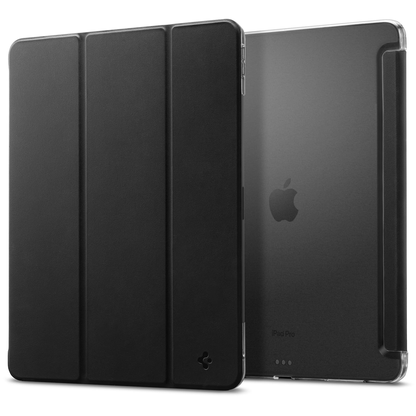 Spigen for iPad Pro 13 Inch Case M5/M4 (2025-2024), Liquid Air Folio Protective Tri-Fold Cover with Transparent Back, Supports Auto Wake/Sleep, Black