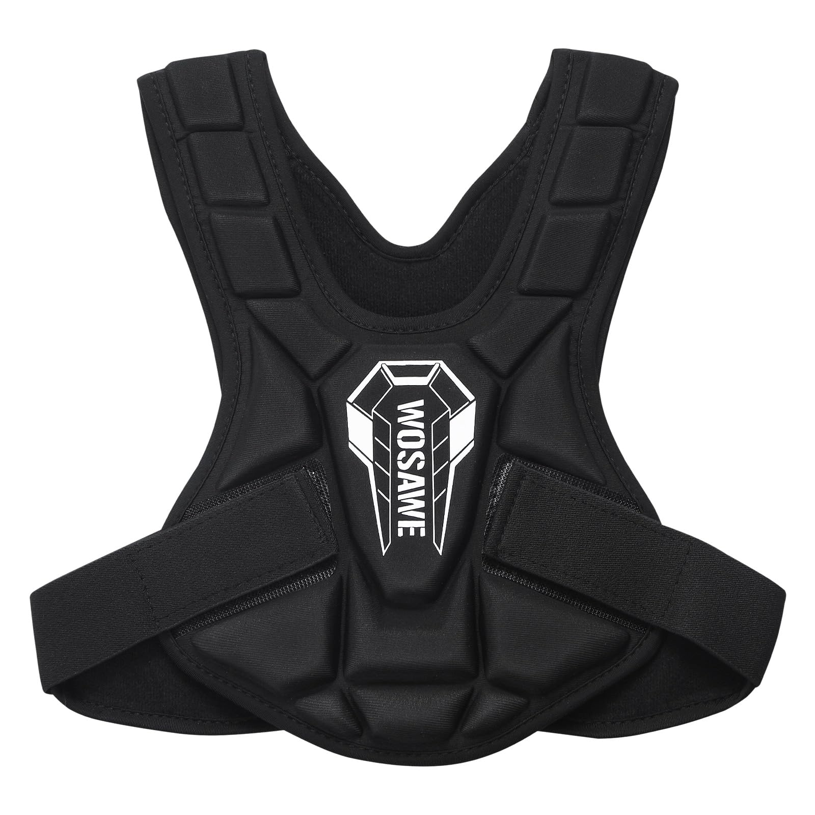 WOSAWE Gilet Sportif Enfant, Haut Respirable Rembourré pour Cyclisme, Trottinette, Snowboard et Football, Noir