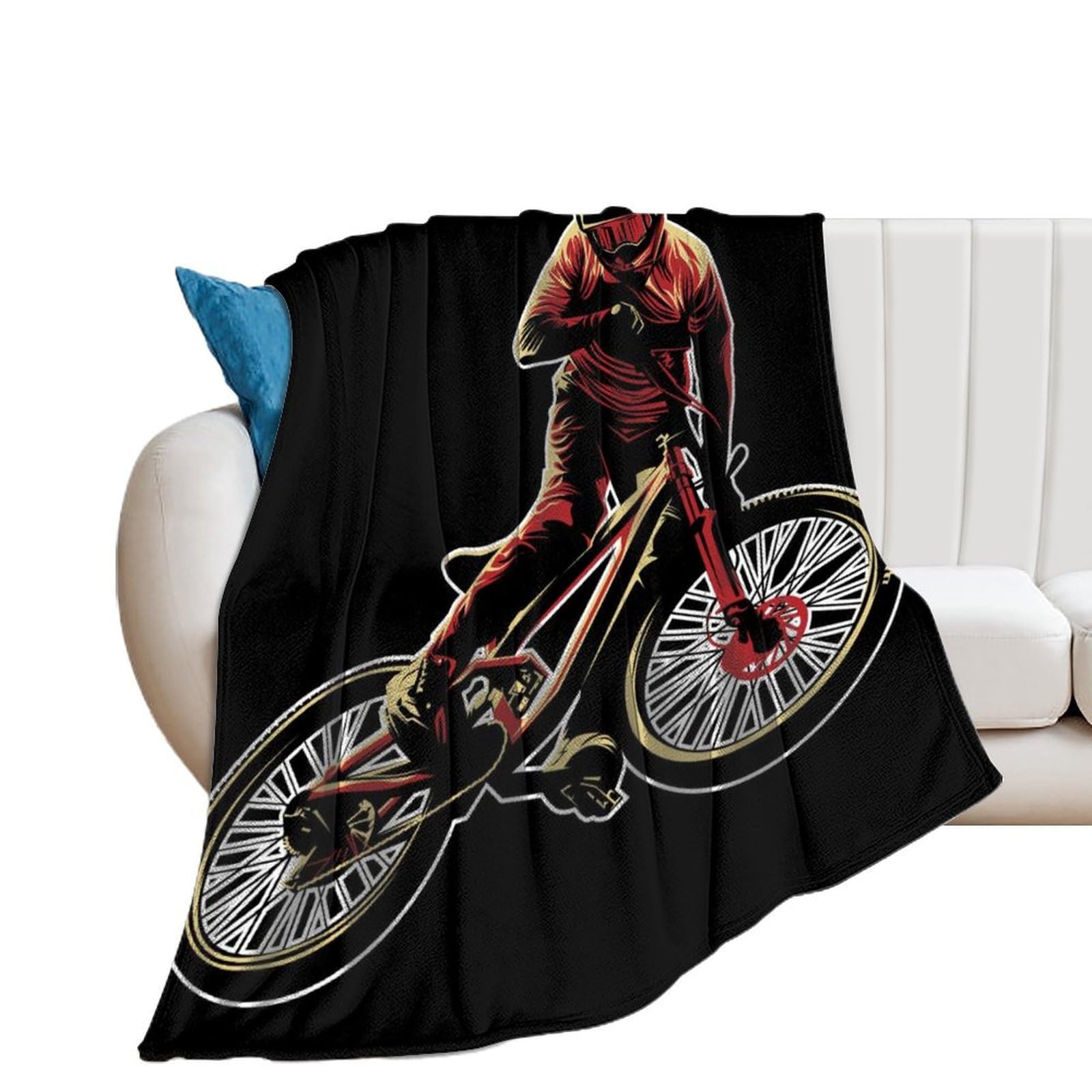 Couverture polaire moto contre le froid plaid flanelle douce pour rester au chaud