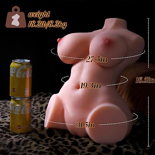Miniatura 5 de baiwatt Muñecas sexuales de tamaño real de 18.2 libras, masturbador masculino, juguetes sexuales para hombres, muñeca sexual torso con pechos