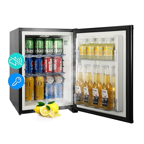 Compact Refrigerator, 1.42 cu.ft 110V Quiet Mini Fridge, Reversible Door