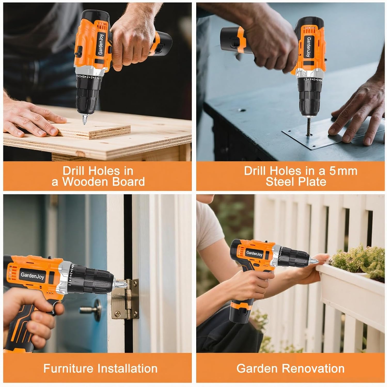 12V Cordless Electric Drill Driver Set, Powerful Lightweight Portable Rechargeable Screwdriver 42pcs Accessories,2-Speed, 24+1 Position for Wood/Wall Drilling & Screw Driving, Home DIY Tool woman man