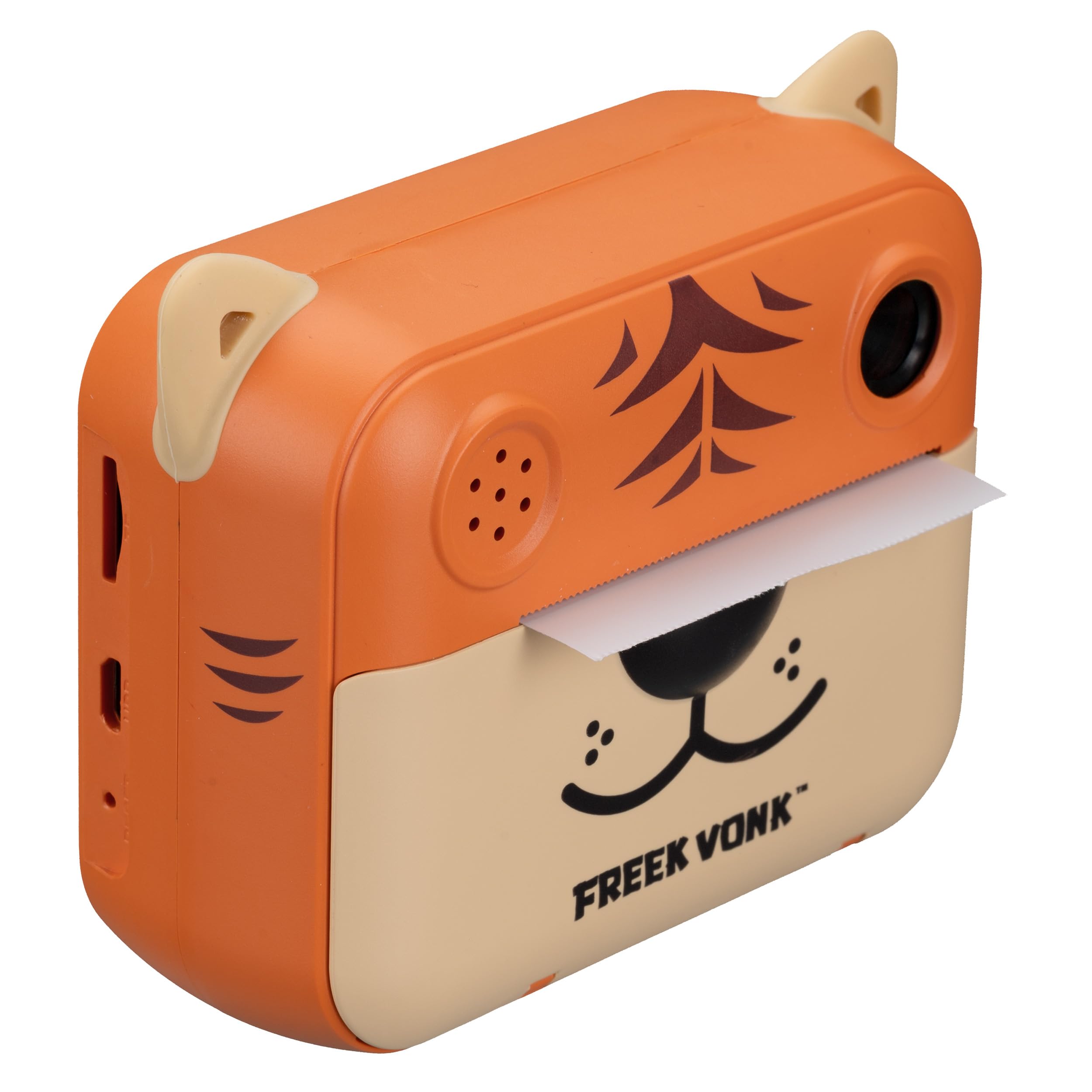 Freek Vonk x Bresser Kinder-Sofortbildkamera - Tigerdesign, Front- und Rückkamera, 16 Rahmen, 93x73x44 mm, 165 g