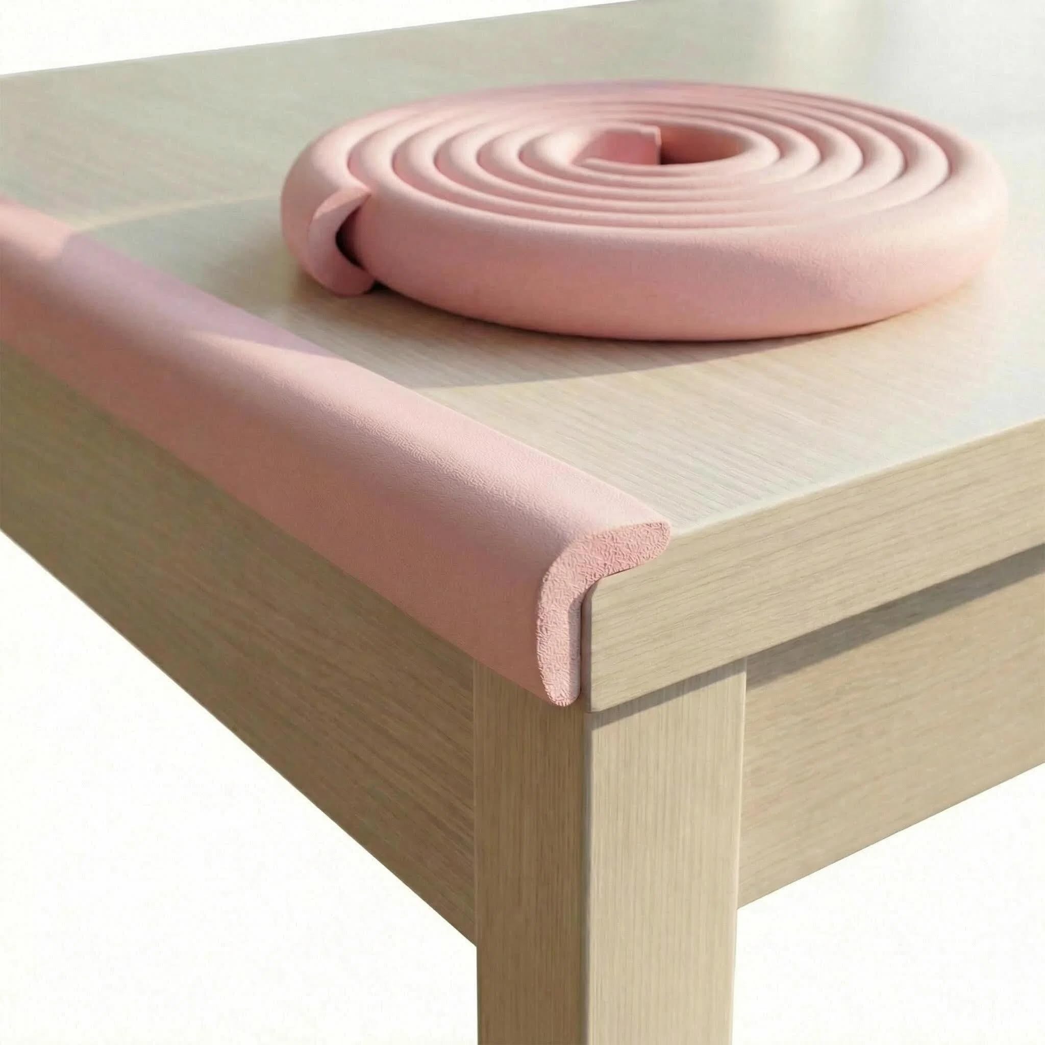 Protector de Bordes Bebé 2 Metros – Protector Bordes Mesa y Muebles con Espuma Antigolpes – Protector Esquinas Bebé con Adhesivo Fuerte – Seguridad Infantil para Mesas, Estanterías y Camas (Beige) — view 11