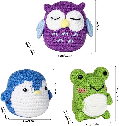 Miniatura 6 de Moxzuueo Kit de ganchillo para principiantes, kit de ganchillo de bricolaje con tutoriales de video paso a paso, paquete de inicio de tejido para