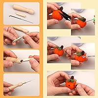 Vista 5 de SOCNITC Kits de fieltro de aguja de 45 colores para principiantes, suministros de fieltro de aguja con herramientas, kits de inicio de fieltro