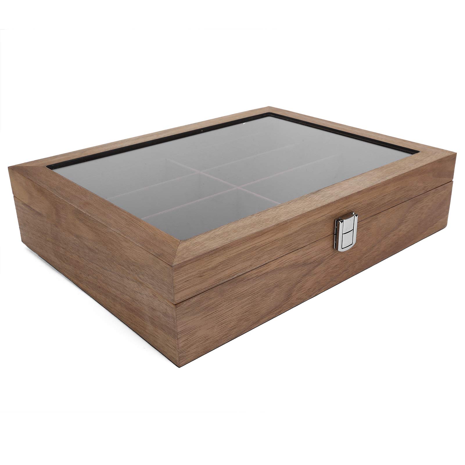 Brillenbox, Schmuckschatulle, Aufbewahrungsbox aus Holz Mit 8 Fächern, Exquisites Aussehen, Holz-Sonnenbrillen-Vitrine, Reise-Schmuck-Organizer Für Zuhause, Einkaufszentrum, Weihnachten, Geburtst