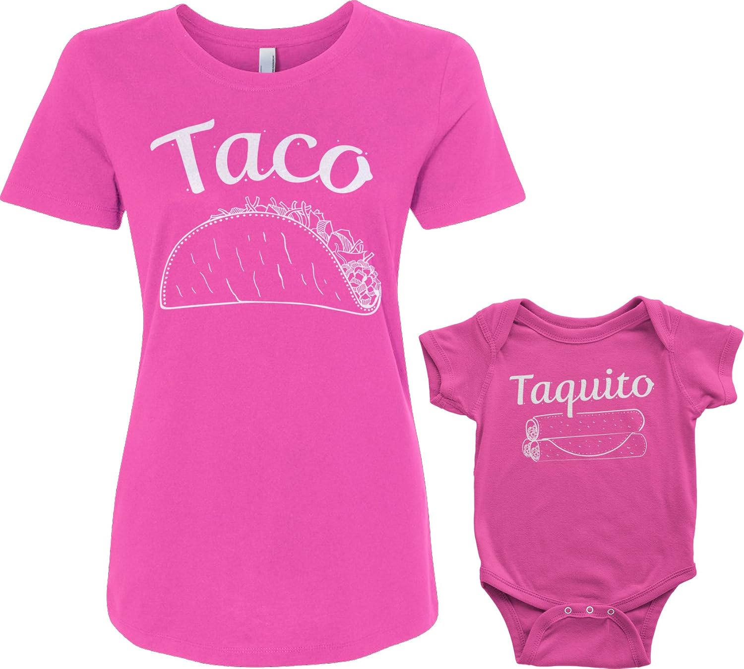 Threadrock Taco & Taquito Infant Bodysuit & Women's T-Shirt Matching Set