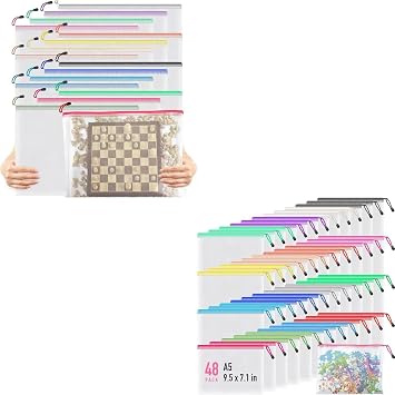 Umriox Zipper Pouch Bundle 16PCS 16.9x12.4 in & 48PCS 9.5x7.1 in