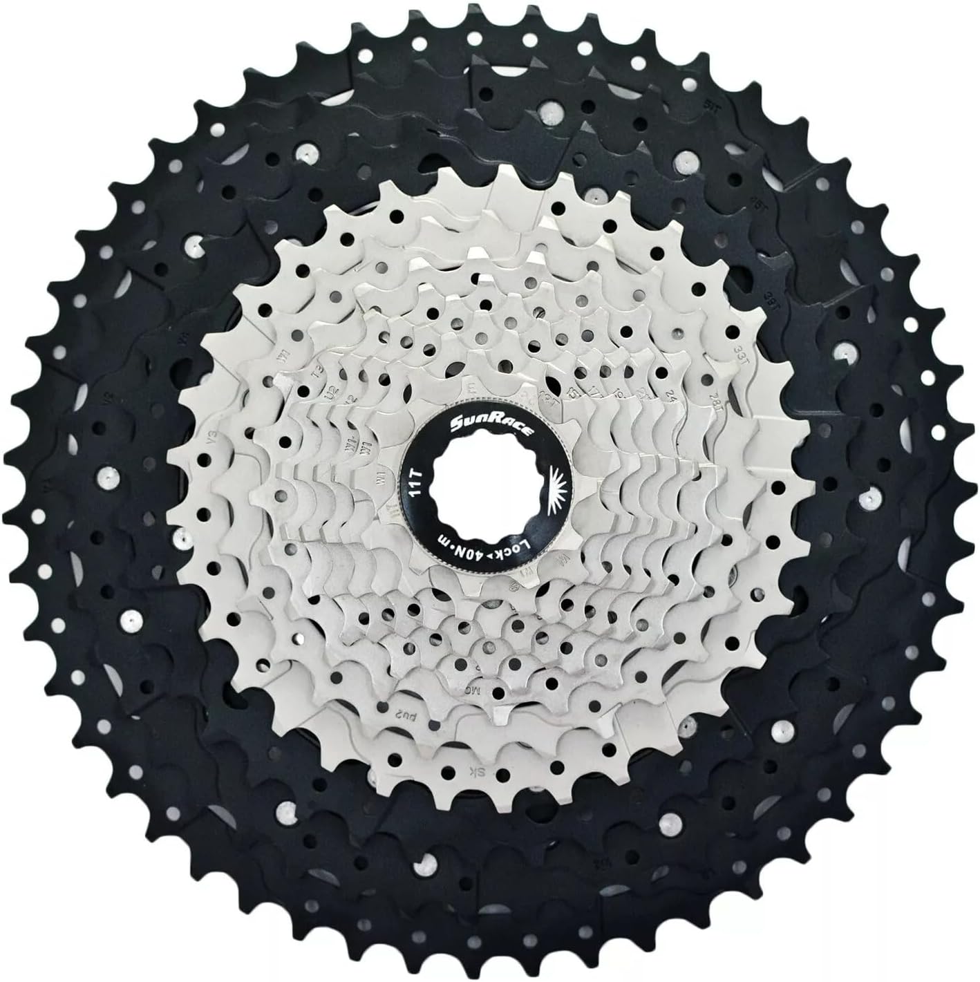 SunRace MZ603 11-51T 12 Speed Gravel E-Bike MTB Wide Ratio Cassette, Black, SR3018, Taille unique