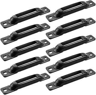 Robbor E-Track Single Slot 10 Pack 3.5mm Heavy Duty Steel E-Track Single Anchors with 1,000 lbs Working Load Limit and 3,000 Lbs BS Compatible with All E-Track Accessories E Track Single Rail
