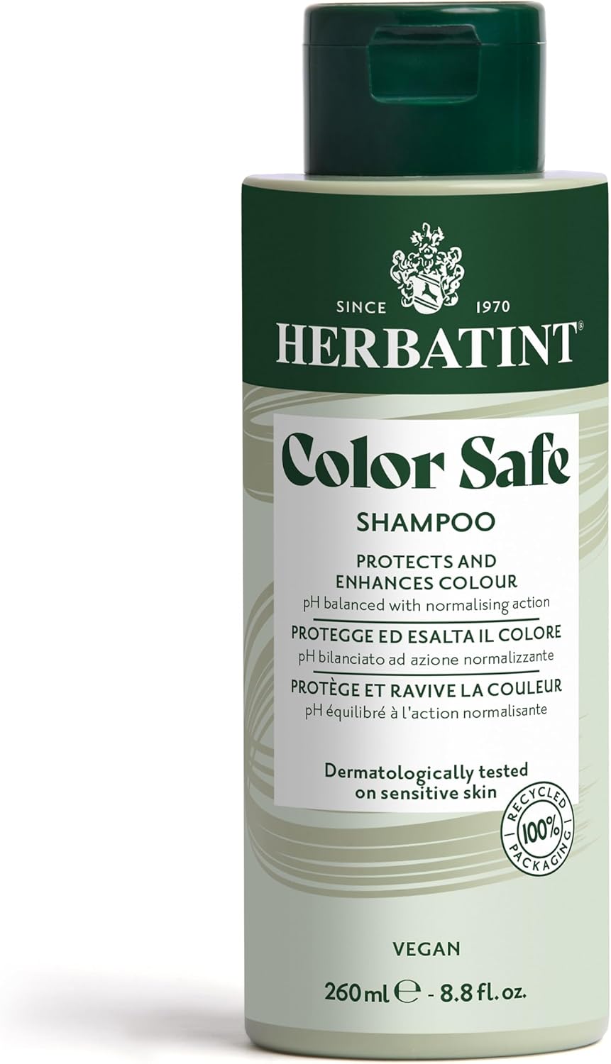 Herbatint Color Safe Color Protect Shampoo – 260 ml, Shampoo Normalizzante Specifico per la Cura e la Protezione dei Capelli Colorati, con Aloe Vera Biologica, PH Acido, 93% Ingredienti Naturali, Vegan