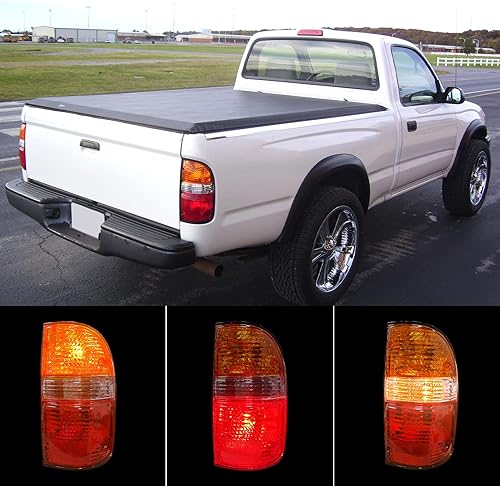 Miniatura 9 de Rongxu - Conjunto de luz trasera para Toyota Tacoma compatible con 2001 2002 2003 2004, lámpara trasera de luz de freno lateral del conductor,