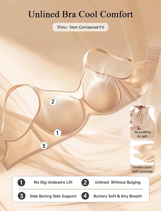 LetsJoli Minimizer Bras for Women Full Coverage Underwire Plus Size Support