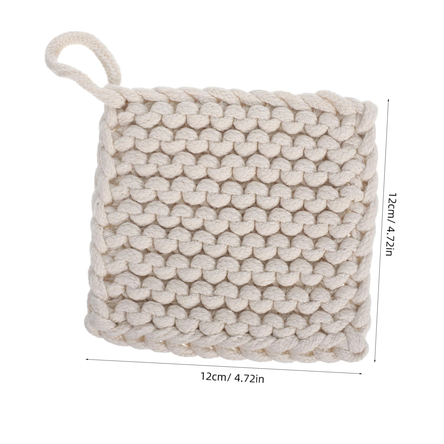 Ciieeo 1Pc Woven Cotton Pot Mat Thick and Heat Resistant Trivet for Tea and Cups Kitchen Accessory Housewarming