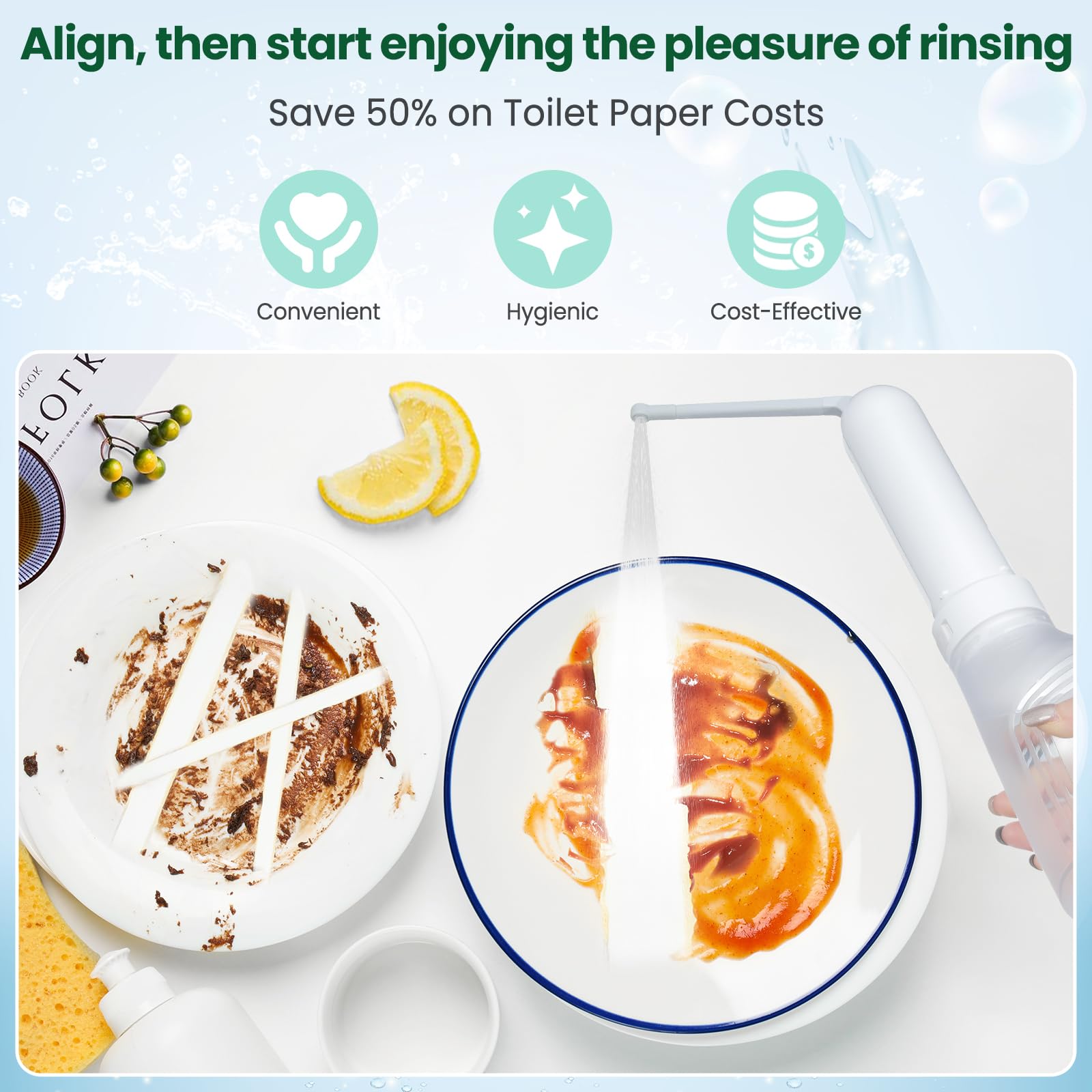 400ML Portable Bidet for Travel Toilet Electric Peri Bottle with 3 Spray Modes IPX7 Waterproof Rechargeable Handheld Bidet — view 6