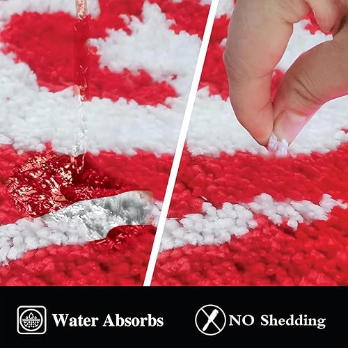 Miniatura 5 de Alfombra de baño con forma de corazón, decoración de alfombra para el día de San Valentín, alfombra pequeña y fresca, alfombra de ducha