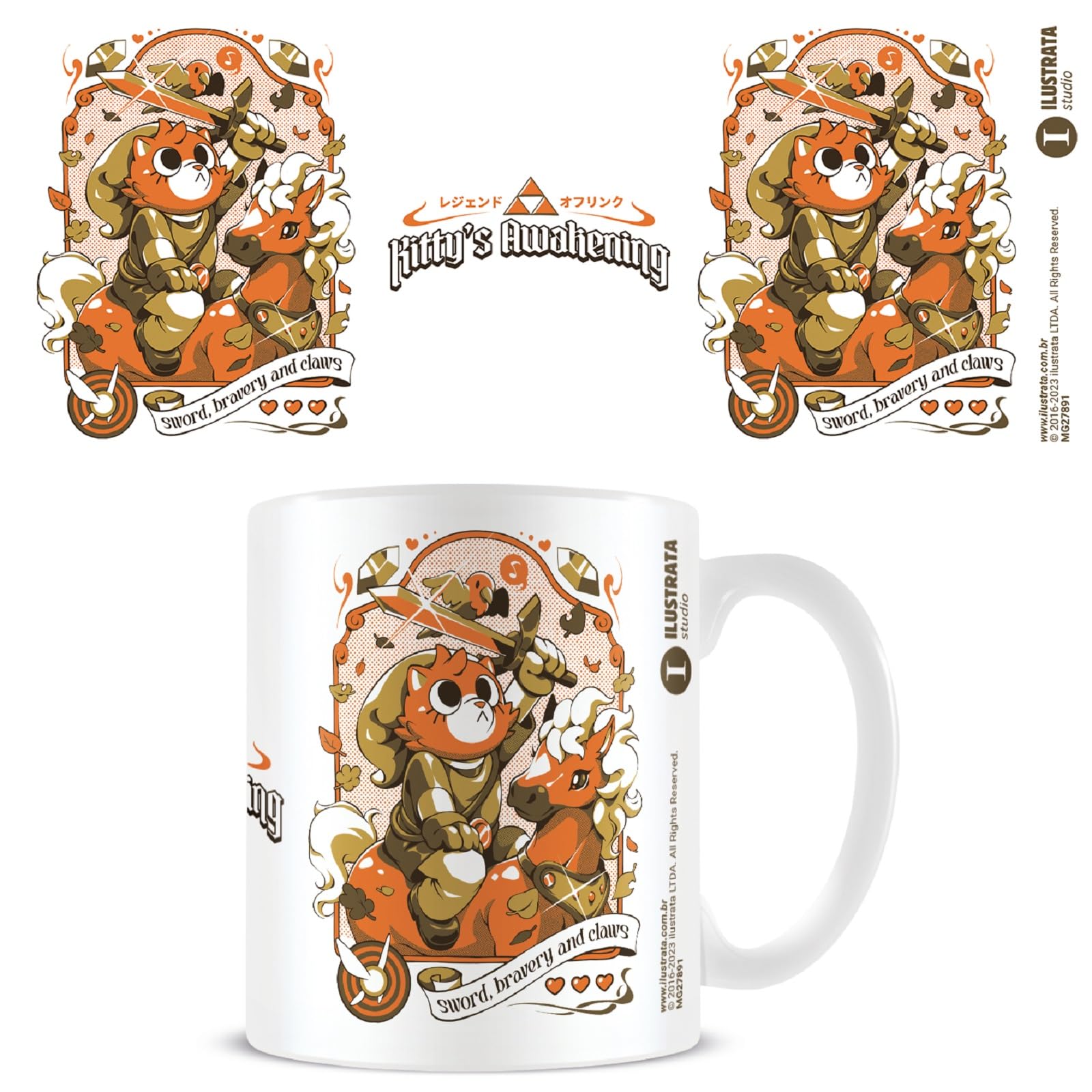 Pyramid International Ilustrata Mug (Kitty's Awakening Design) 11oz Ceramic Coffee Mug