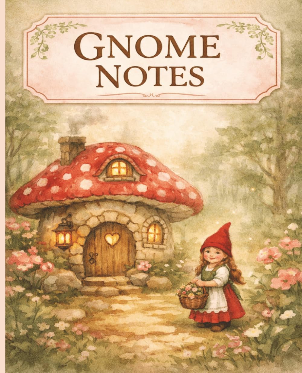 Gnome Notes: Composition Notebook | 120 Page | Whimsical Cottagecore Design