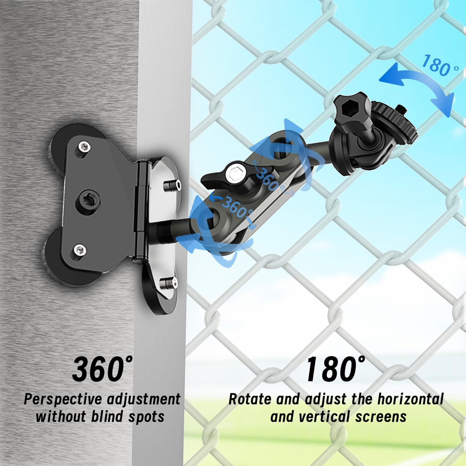 Soporte para teléfono | Cunas magnéticas portátiles para teléfonos inteligentes | Soporte para postes de valla de cámaras de acción, para grabar béisbol, tenis, sódminton, bádminton, fútbol