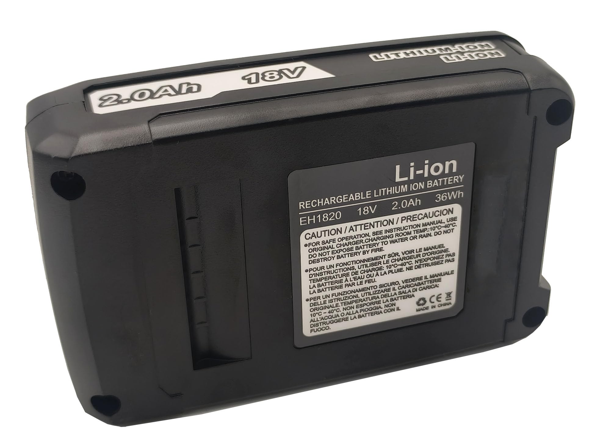 2 batterie agli ioni di litio da 18 V, 2,0 Ah, compatibili con Einhell serie Power X-Change da 18 V, con indicatore LED, adatte per tutti i dispositivi Power X-Change