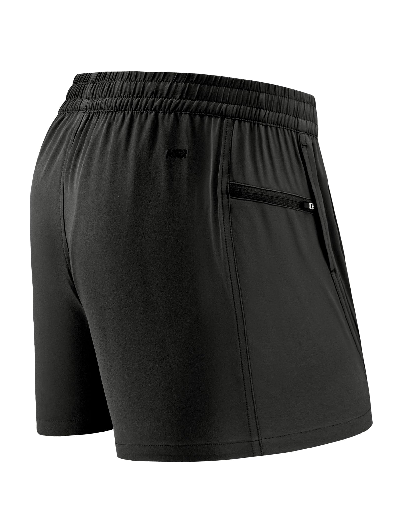 MIER Short de course athlétique pour homme de 7,6 cm avec doublure de slip - Séchage rapide - Short d'entraînement actif avec poche zippée