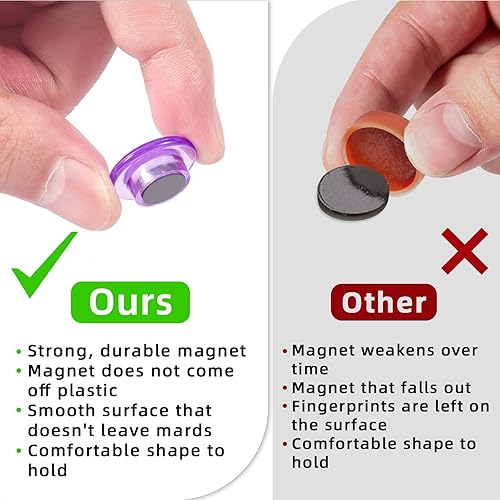 Miniatura 8 de DIFIT Imanes de cristal para refrigerador, 12 unidades, imanes fuertes para pizarra blanca, imanes divertidos para refrigerador, lavavajillas,