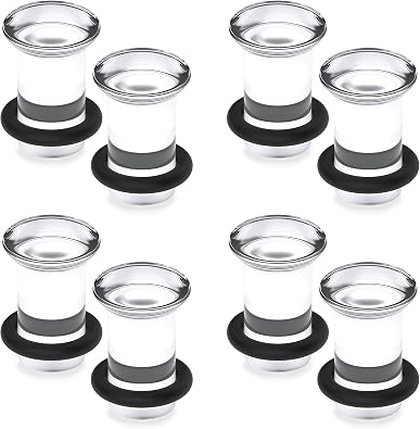14G-12mm Solid Acrylic Clear Opalite/Black Gauges for Ears Plugs with O-Rings Single Flare Gauges Stretching Kit Ear Expander Piercing Jewelry for Women Men